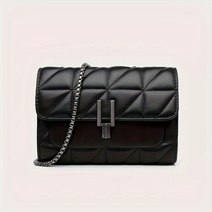 Bolso de Hombro Mini Tartan Elegante Negro