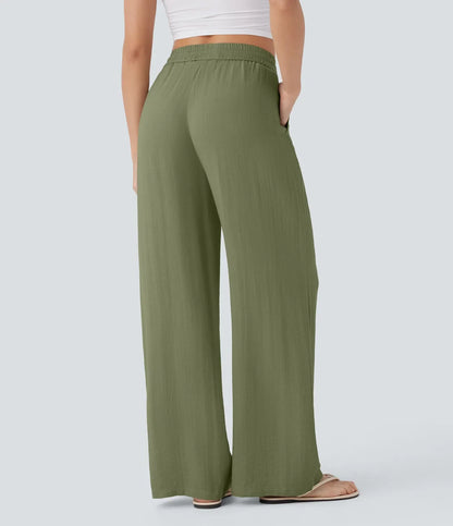 Lisa | Pantalón de lino cómodo y fresco con perneras elegantes