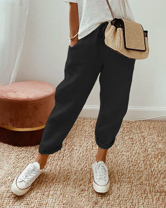 Sara | Pantalón de lino transpirable, casual y elegante
