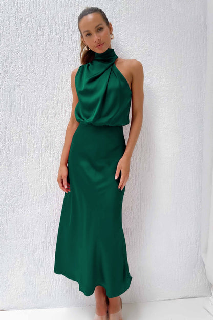 Lydia | Vestido Largo con Cuello Halter