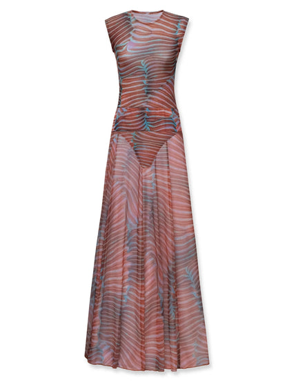 Conjunto elegante de body con falda larga para un look impactante