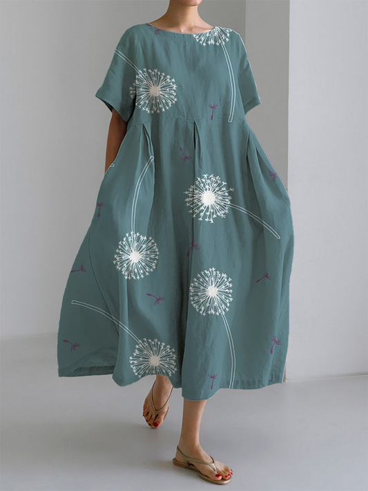 Aurora™ | Maxi Vestido con Estampado de Diente de León