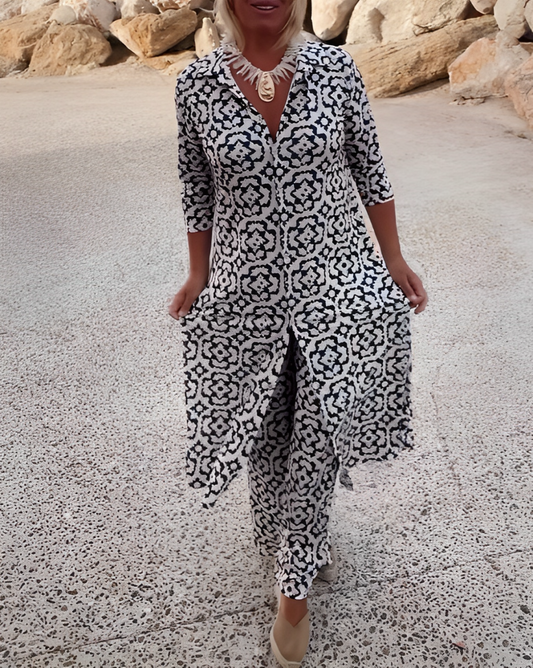Rosine™ | Conjunto Elegante con Estampado Geométrico