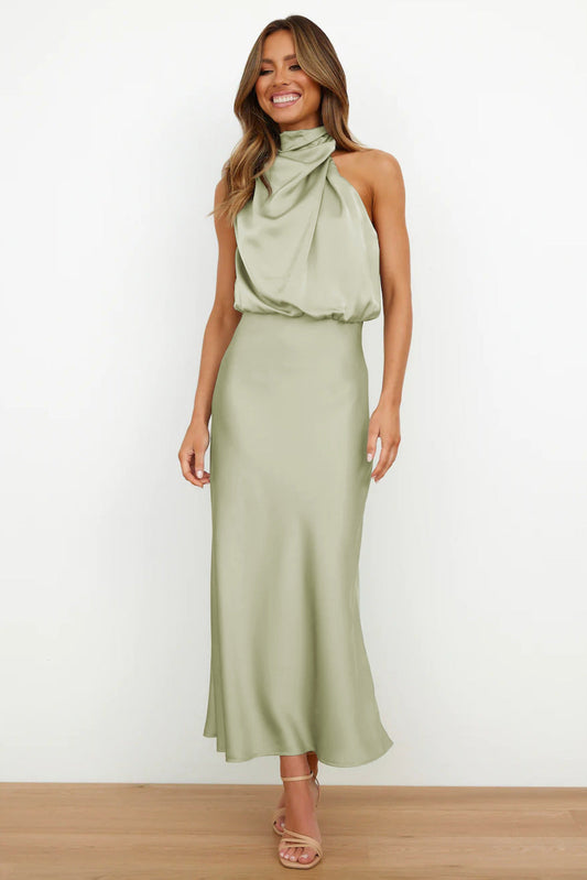 Lydia | Vestido Largo con Cuello Halter