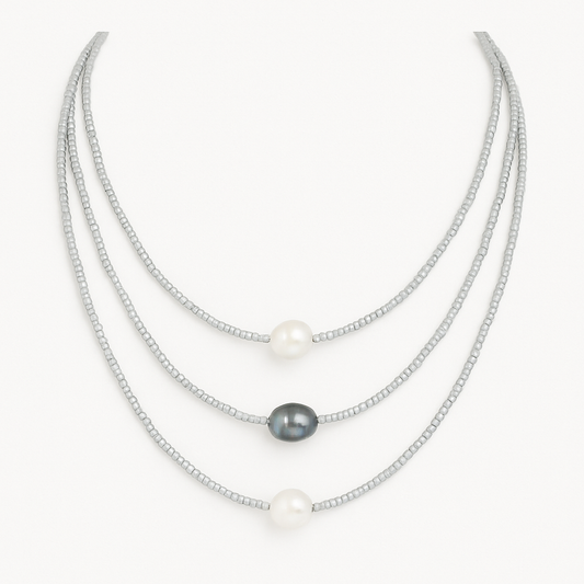 Collar de perlas de agua dulce vintage