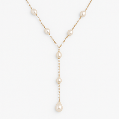 Collar Vintage de Perlas Colgantes