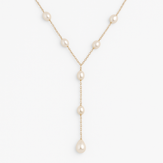 Collar Vintage de Perlas Colgantes