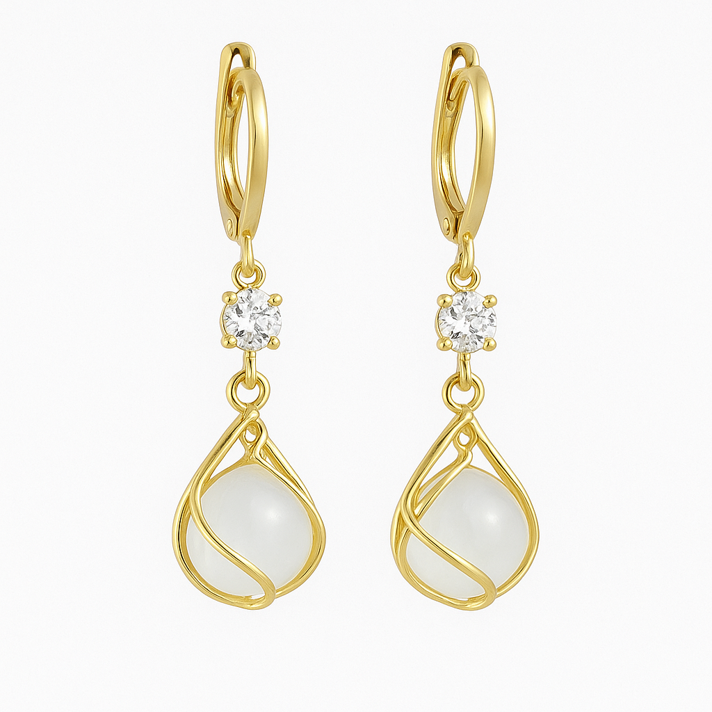 Pendientes Vintage Wit Ópalo Colgantes de Oro
