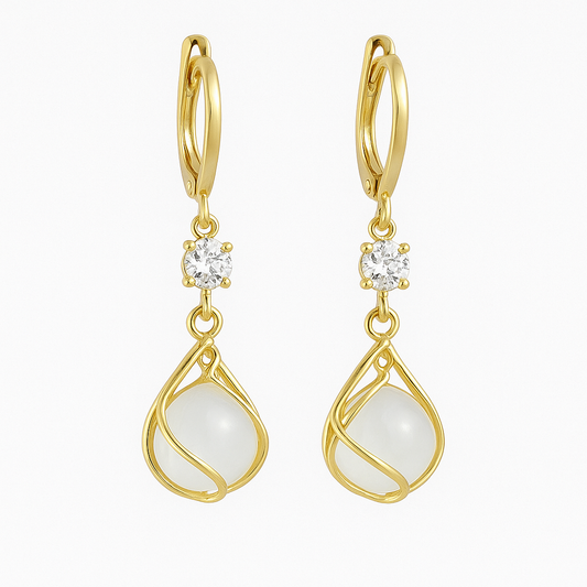 Pendientes Vintage Wit Ópalo Colgantes de Oro
