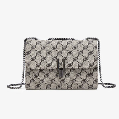 Bolso de Hombro Mini Tartan Elegante Negro