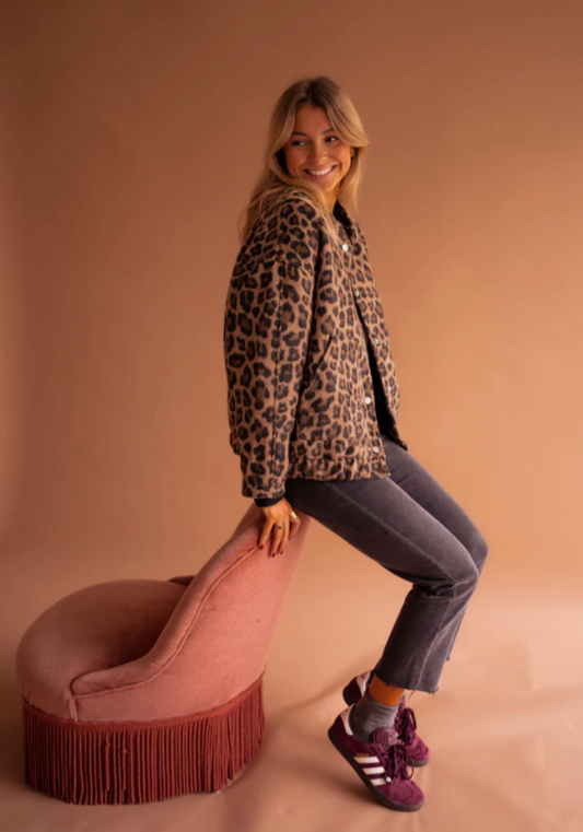 LEONA™ | La Chaqueta Bomber de Leopardo