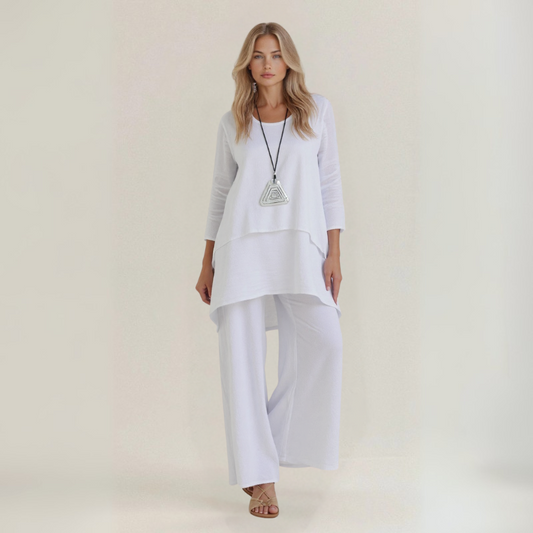 Elide | Conjunto fresco de lino artesanal