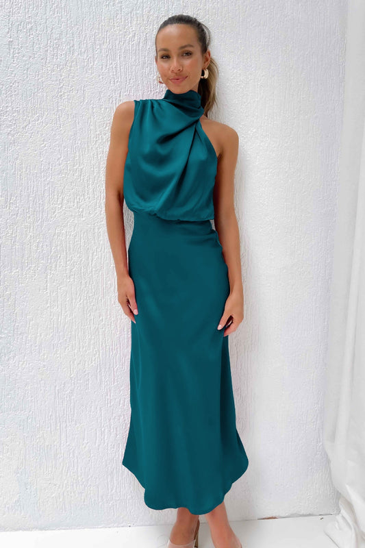 Lydia | Vestido Largo con Cuello Halter