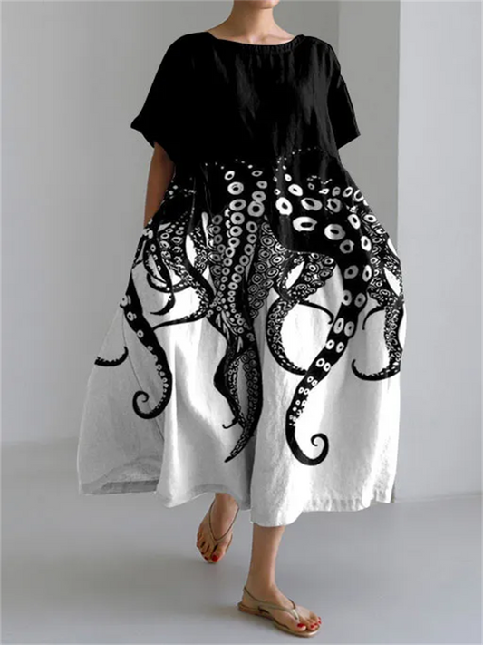 TESSA™ | Vestido Corto Trendy Con Exclusiva Estampado de Tentáculos