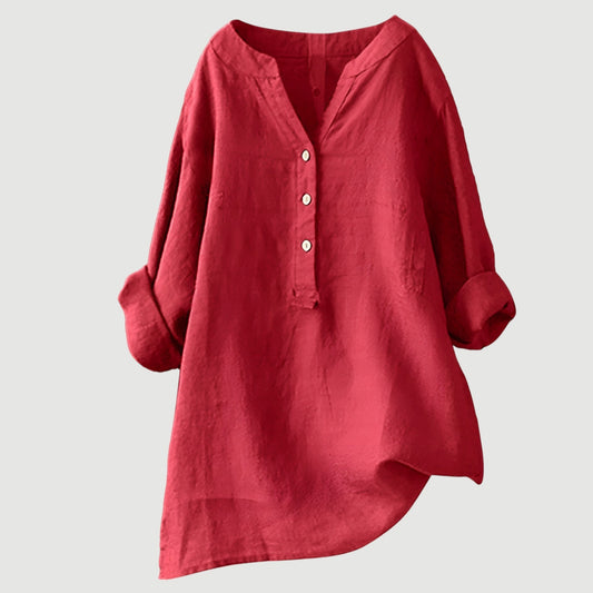 Camille | Blusa de lino elegante y vibrante