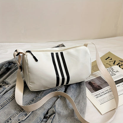 Bolso de Hombro Casual a Rayas para Mujer