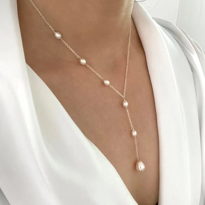 Collar Vintage de Perlas Colgantes