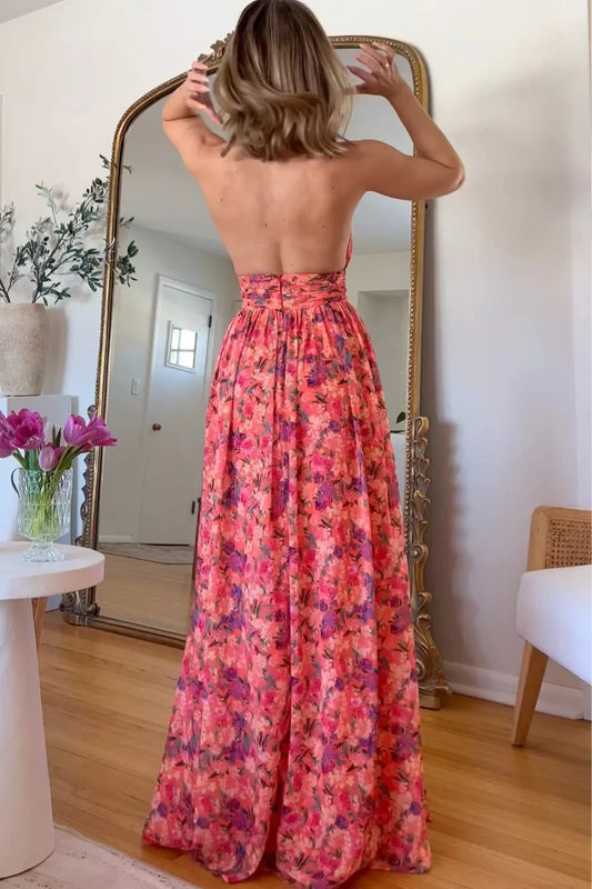 Luna |  Vestido maxi con estampado floral