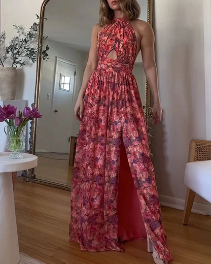 Luna |  Vestido maxi con estampado floral