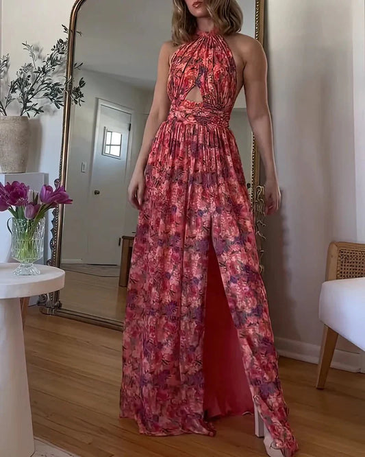 Luna |  Vestido maxi con estampado floral