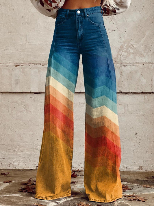Léa | Pantalones Retro Zigzag