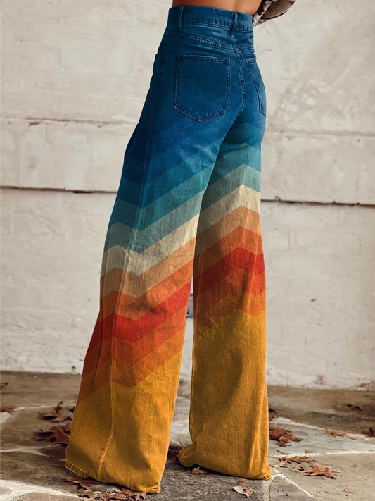 Léa | Pantalones Retro Zigzag