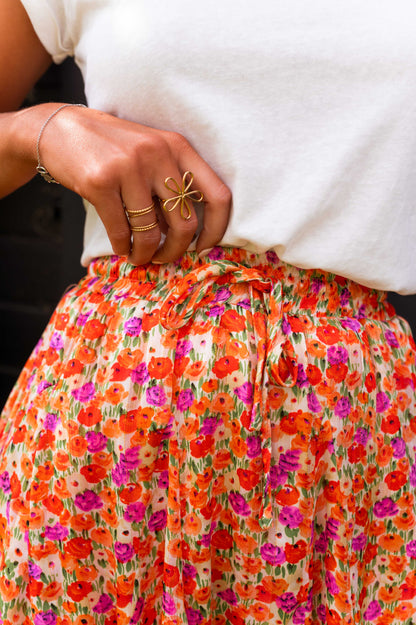 CLÉA™ | LA FALDA FLORAL CON VOLANTES