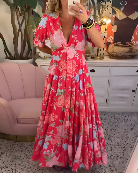 Marina™ | Vestido veraniego con flores y bolsillos prácticos