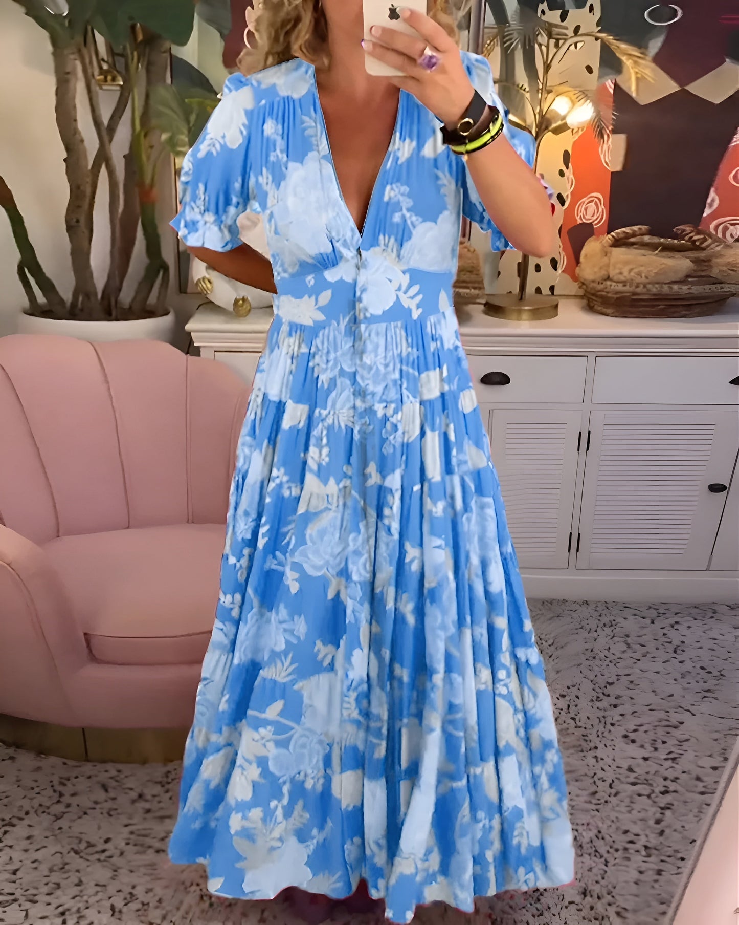 Marina™ | Vestido veraniego con flores y bolsillos prácticos