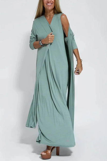 Nicole™ | Elegante Maxivestido con Cárdigan a Juego