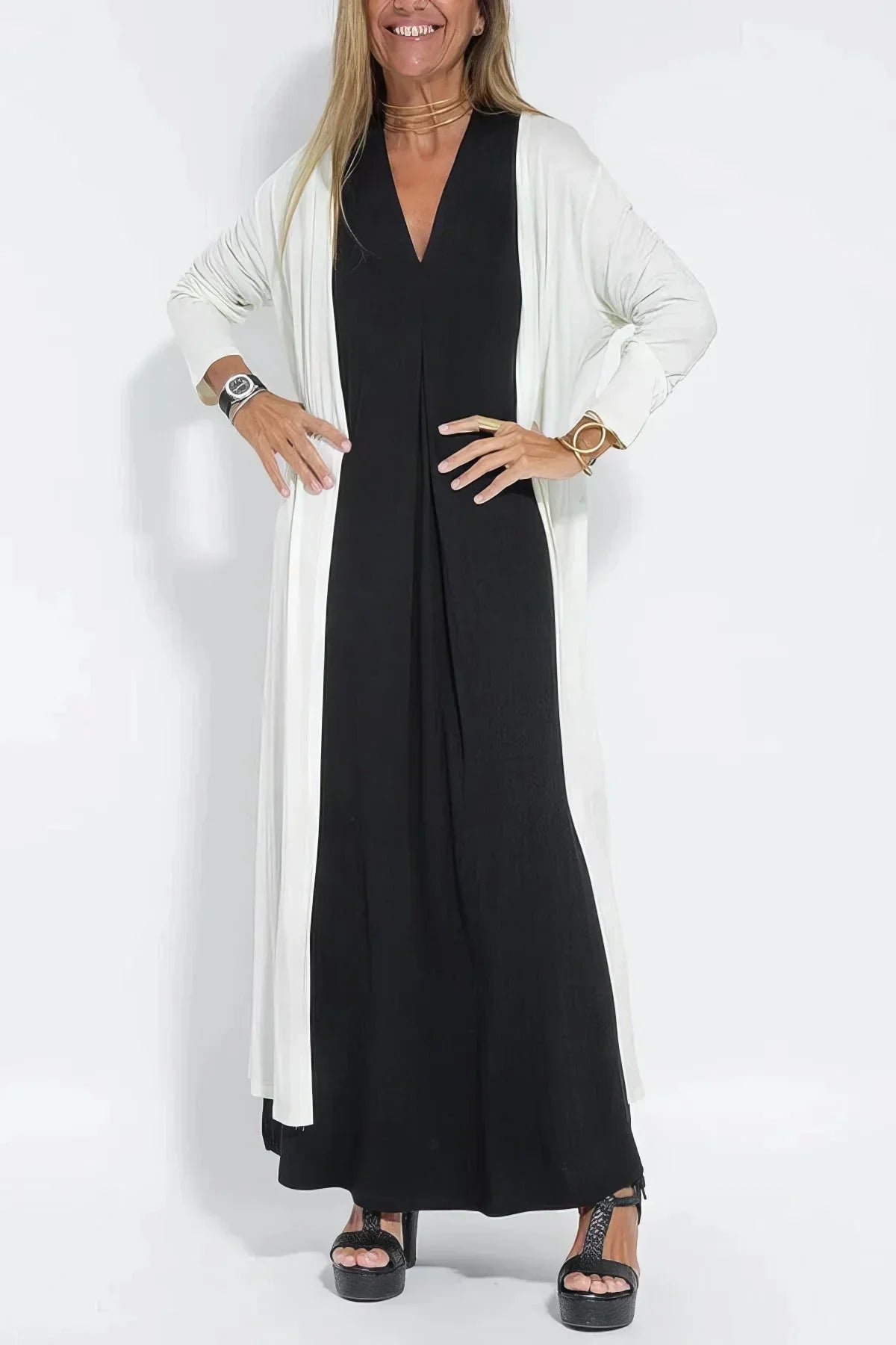Nicole™ | Elegante Maxivestido con Cárdigan a Juego