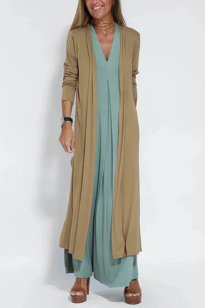 Nicole™ | Elegante Maxivestido con Cárdigan a Juego