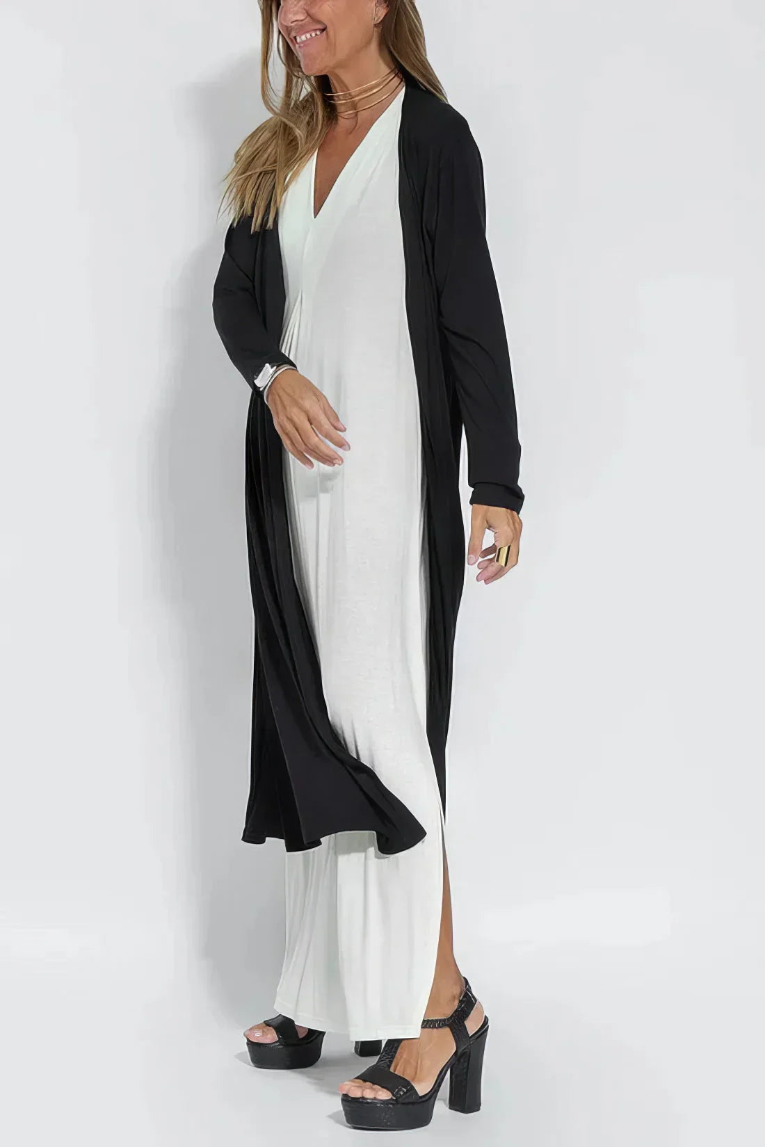 Nicole™ | Elegante Maxivestido con Cárdigan a Juego
