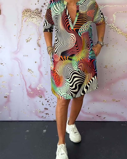 Ursula™ | Vestido Colorido con Escote en V