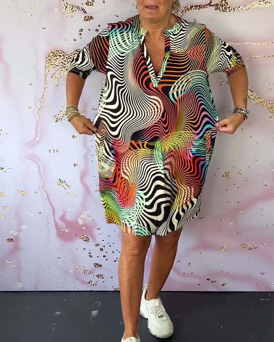 Ursula™ | Vestido Colorido con Escote en V