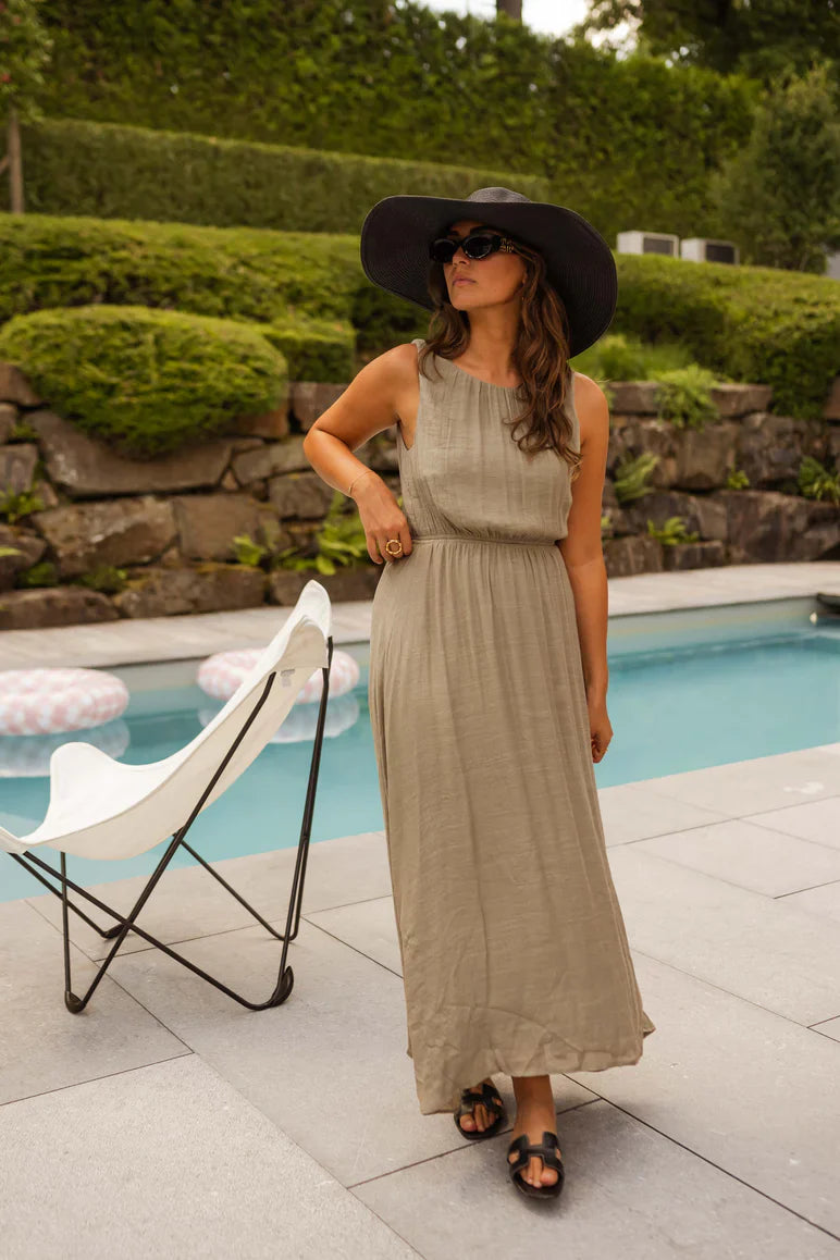 Sarah™ | El vestido de verano en elegante caqui