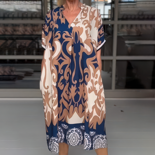 Amelia™ | Vestido Boho Elegante con Detalles Halagadores para el Vientre