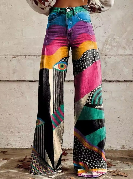 Talia | Pantalón Bohemio Acampanado